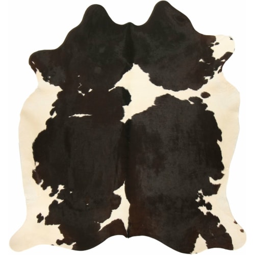Tapis peau de vache noir et blanc 220 x 180 cm