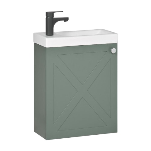 Meubles Meubles vasque | Meuble lave-mains Vert avec robinet - YH91146