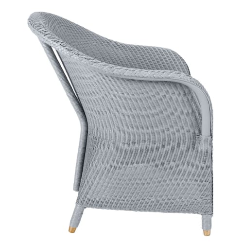 Canapés et fauteuils Fauteuils | Fauteuil en Lloyd Loom laqué bleu gris - FG34409