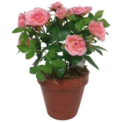 Jardin Plantes d'intérieur et fleurs d'intérieur | Grand rosier artificiel rose - RP54809