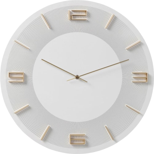 Extraordinario léxico recluta Reloj pared blanco/oro ø49cm LEONARDO | Maisons du Monde