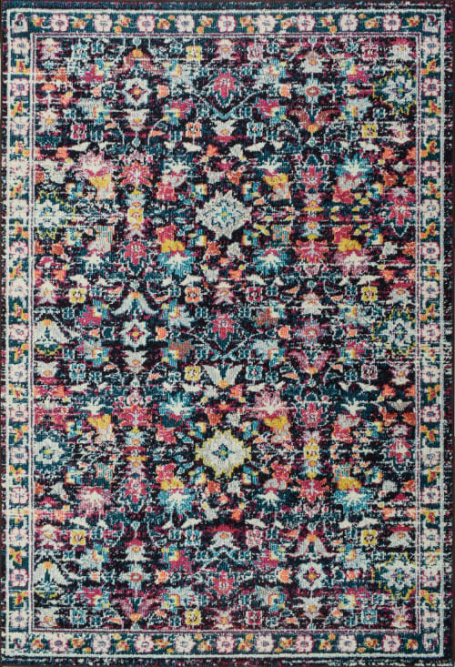 Alfombra salón CASA alfombra pelo corto estampado estilo bereber rayas