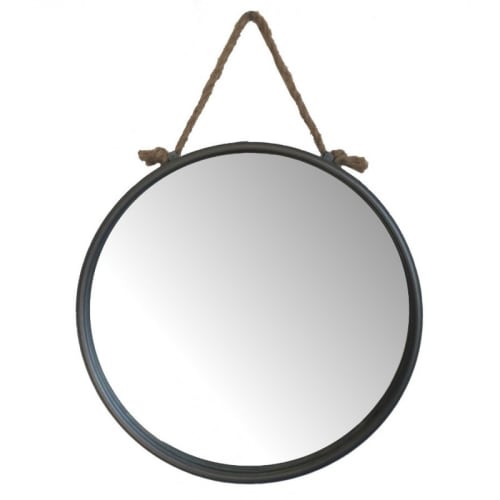 Déco Miroirs | Miroir œil de bœuf ovale en zinc - GS81622