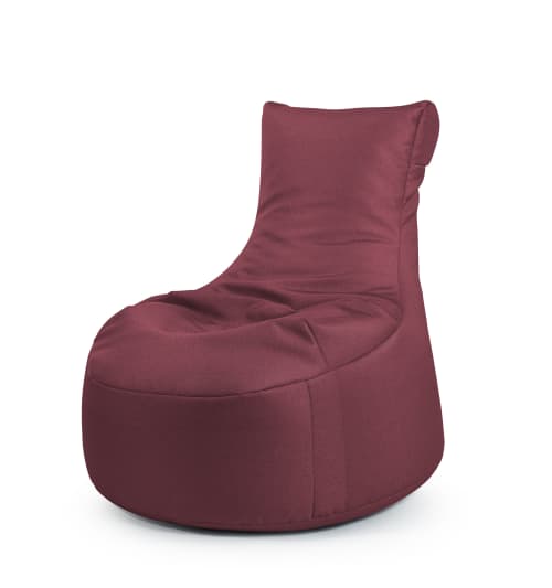 Canapés et fauteuils Poufs | Pouf  en toile uni bordeaux avec dossier  95x65x90 - VR37332