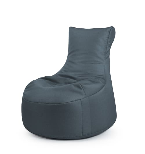 Canapés et fauteuils Poufs | Pouf en toile uni vert sauge avec dossier  95x65x90 - LK75200