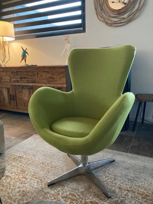 Canapés et fauteuils Fauteuils | Fauteuil design en tissu vert pistache - TX05725