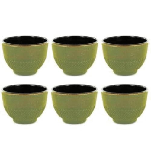 Art de la table Bols, tasses et mugs | Tasse en fonte de Chine vert et bronze 15cl - SS67925