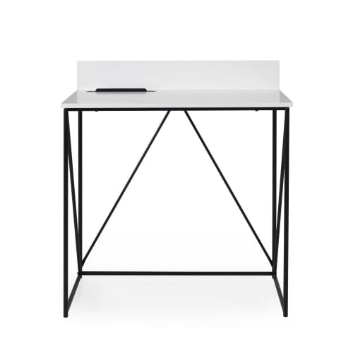 Meubles Bureaux et meubles secrétaires | Bureau en bois L80cm blanc - IC76991