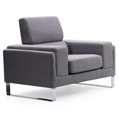 Canapés et fauteuils Fauteuils | Fauteuil  tissu gris clair - BY43051
