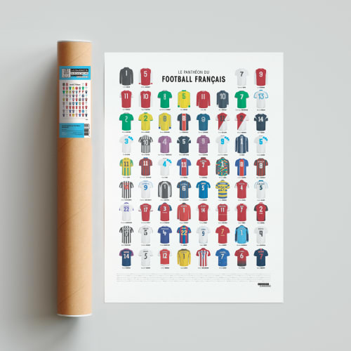 Déco Affiches et posters | Affiche d'art le panthéon du football français 50 X 70 cm - XX67486