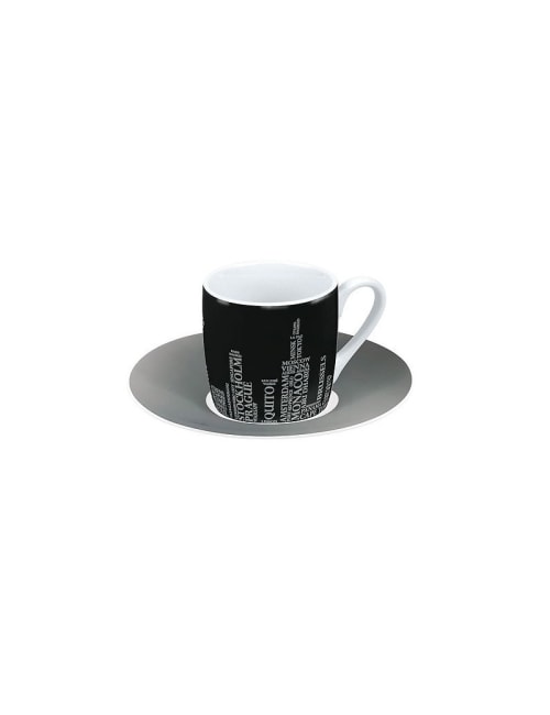 Art de la table Bols, tasses et mugs | Tasse à café en porcelaine noire 85ml - ZE48955