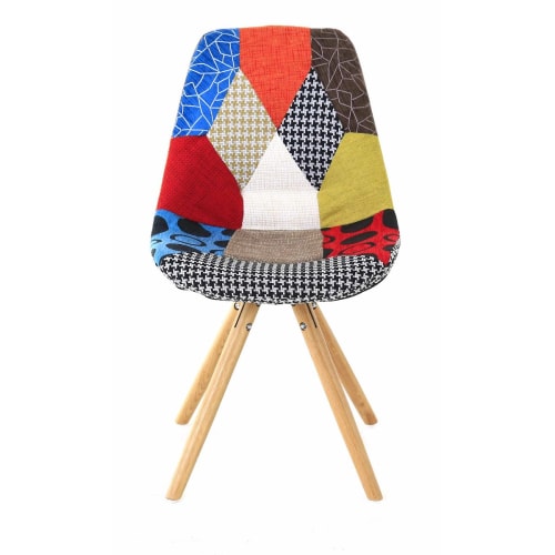 Chaise scandinave multicolore