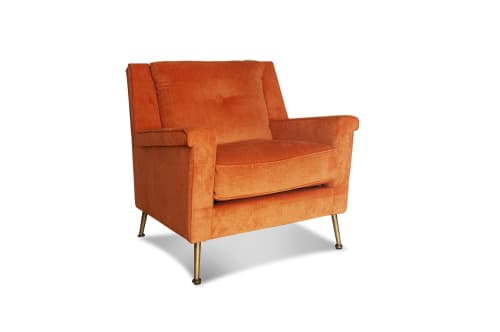 Canapés et fauteuils Fauteuils | Fauteuil en velours orange - NM83516