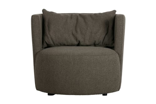 Canapés et fauteuils Fauteuils | Fauteuil en tissu bouclé marron - KB18238