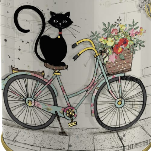 Boite Metal Ronde Le Chat Sur Son Velo H13cm Amys Bug Art Maisons Du Monde