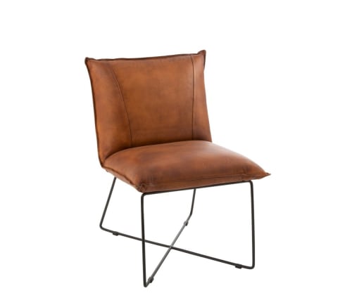 Canapés et fauteuils Fauteuils | Fauteuil cuir design marron - PC42450