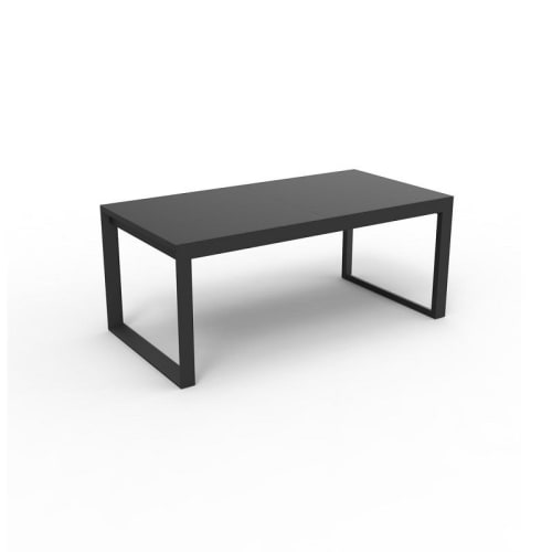 Jardin Tables de jardin | Table en aluminium et verre extensible 8 places gris anthracite - ZE15840