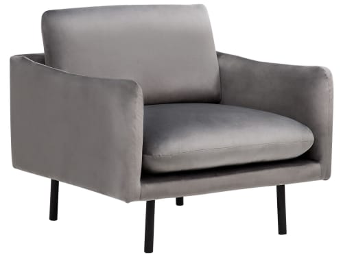 Canapés et fauteuils Fauteuils | Fauteuil en velours gris - SP12255