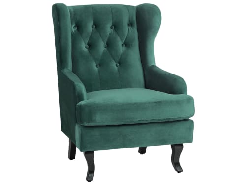 Canapés et fauteuils Fauteuils | Fauteuil en velours vert foncé - ML26638