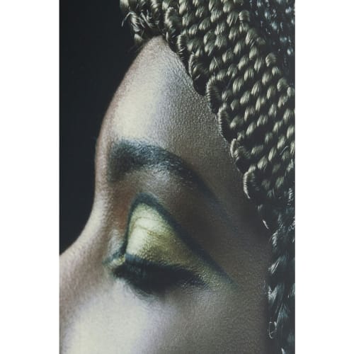 Déco Toiles et tableaux | Tableau femme africaine profil en verre 100x150 - OB18169