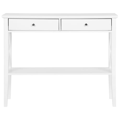 Tavolino consolle bianco 100 x 35 cm AVENUE