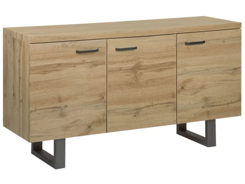 Commode 3 Portes En Bois Clair Timber Maisons Du Monde