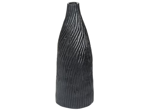 Déco Vases | Vase décoratif noir en céramique H54cm - NL10752