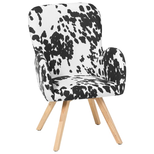 Canapés et fauteuils Fauteuils | Fauteuil en tissu tapissé motif peau de vache - GV64041