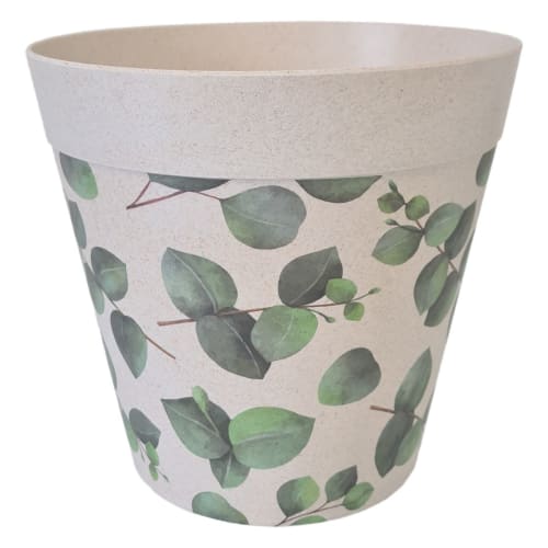Déco Jarres et cache-pots | Cache pot en bambou modèle eucalyptus D22,5cm - BO07508