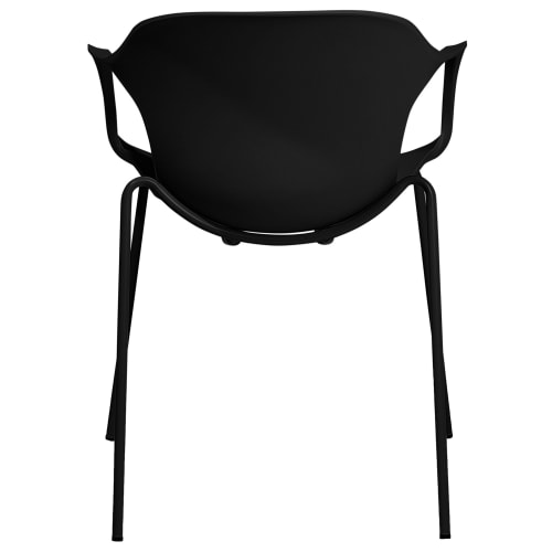 Set di 2 sedie plastica nera FONDA 