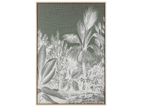 Déco Toiles et tableaux | Toile imprimée vert foncé jungle avec cadre 63 x 93 cm - HO03728