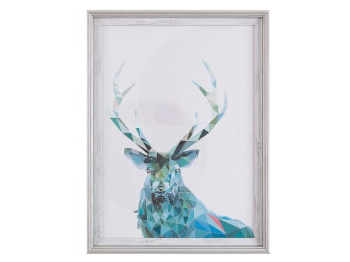 Déco Toiles et tableaux | Tableau décoratif cerf bleu 30 x 40 cm - FZ30334