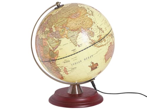 Déco Globes | Globe terrestre jaune avec LED D25 - FI39010