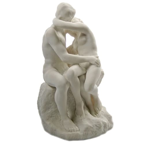 Déco Statuettes et figurines | Figurine reproduction Le Baiser de Rodin H25cm - MQ47496