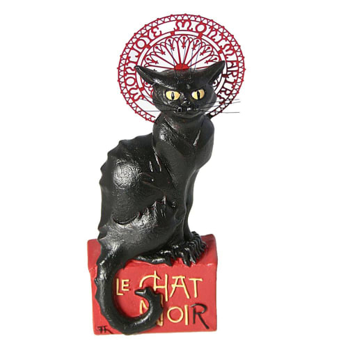 Déco Statuettes et figurines | Petite statuette en résine le chat noir H10,5cm - HN59598