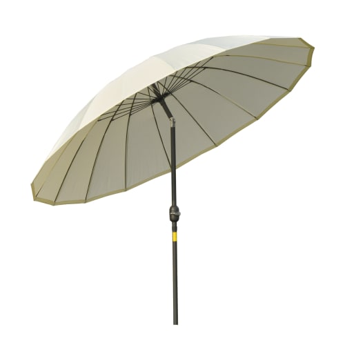 Jardin Parasols | Parasol inclinable rond beige - QD08565