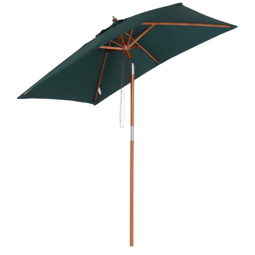 Parasol rectangulaire inclinable vert