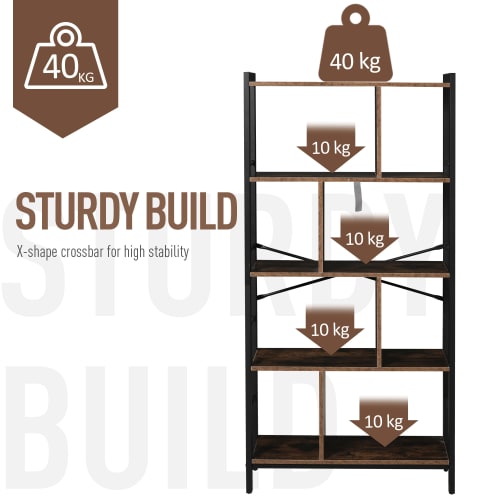 bibliotheque style industriel etagere de rangement a 4 niveaux maisons du monde