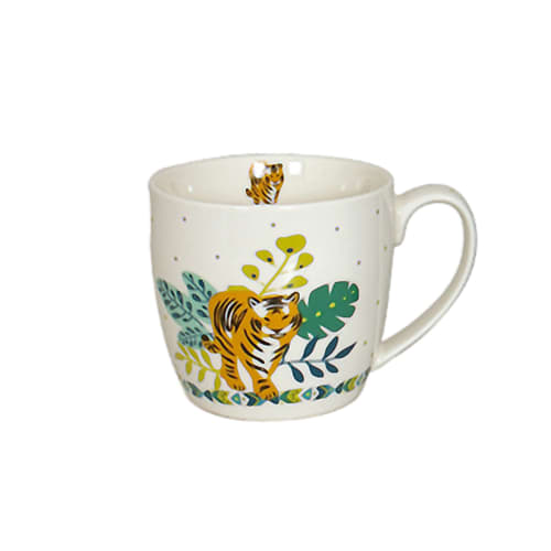 Art de la table Bols, tasses et mugs | Tasse en porcelaine blanche tigre - PB08800