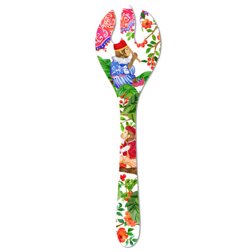 Plato hondo de melamina decorado con flores exóticas ø Fleurs exotiques
