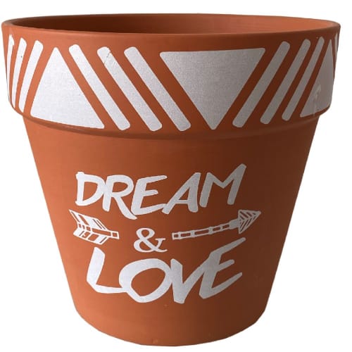 Déco Jarres et cache-pots | Pot en terre cuite dream & love D15cm - AE89420