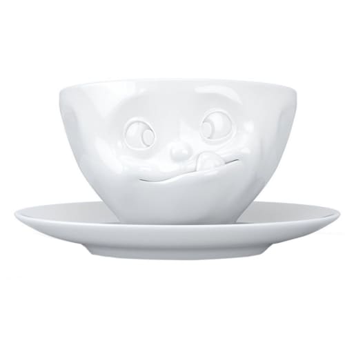 Art de la table Bols, tasses et mugs | Tasse et sous tasse délicieux en porcelaine 200ml - NY11088