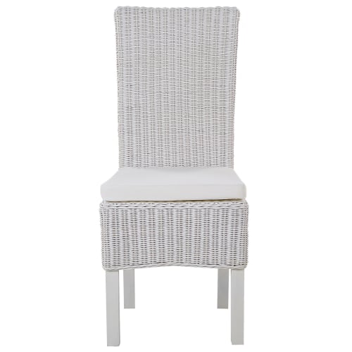 Set di 2 sedie rattan bianco ANDES 