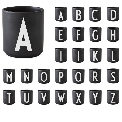 Art de la table Bols, tasses et mugs | Mug en Porcelaine Noir Personal A-Z - AY27148
