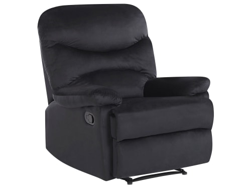 Canapés et fauteuils Fauteuils | Fauteuil de relaxation en velours noir - JU21713