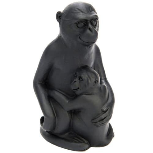 Déco Statuettes et figurines | Statuette de décoration maman singe et bébé H15cm - DB17301