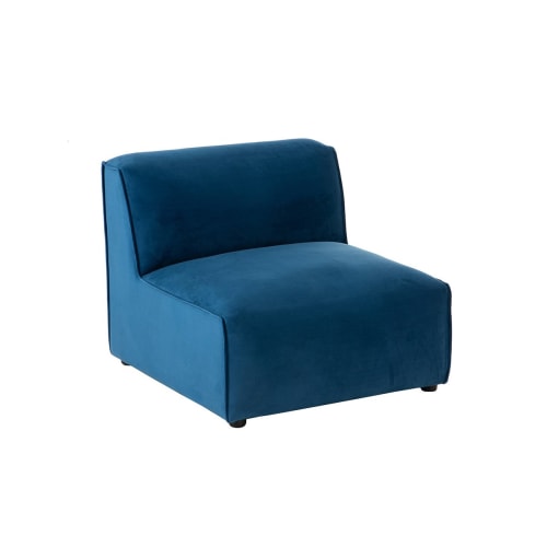 Canapés et fauteuils Fauteuils | Fauteuil pour canapé modulable en tissu bleu - DR36797