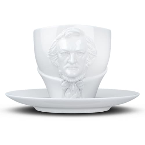 Tasse et sous tasse Richard Wagner en porcelaine 260ml