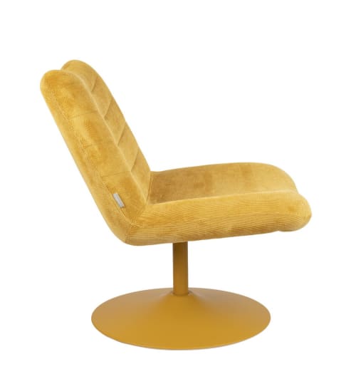Canapés et fauteuils Fauteuils | Fauteuil lounge en velours Jaune - EA50422