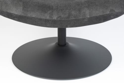 Canapés et fauteuils Fauteuils | Fauteuil lounge en velours gris anthracite - ZG72537